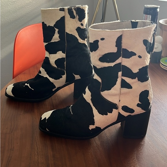 Shoes Real Cow Hide Boots Very Lightly Worn No Visible Marks So Cute